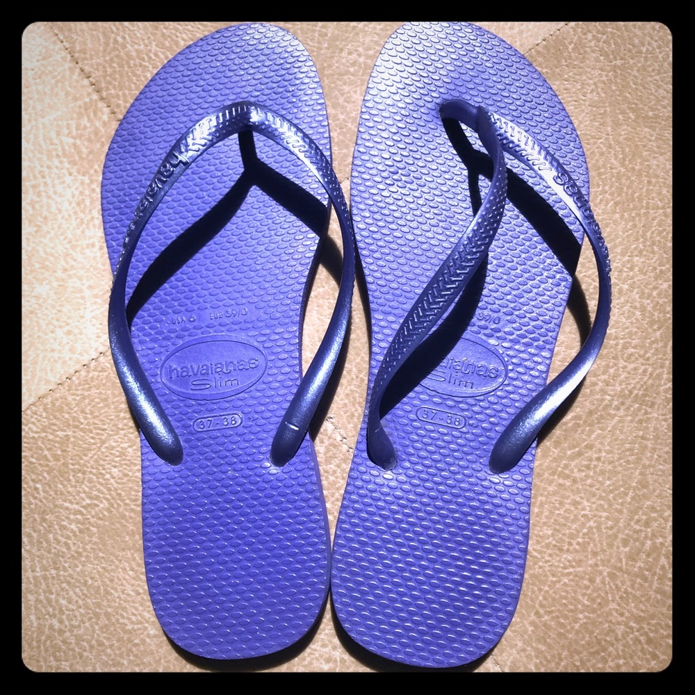 Havaianas Womens Slim Flip Flops - Purple